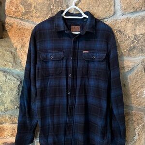 Orvis Charcoal Plaid Flannel Shirt